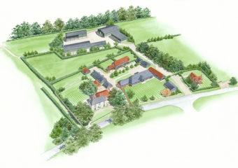 A smaller group of luxury homes where the aerial view shows them off quite well. A  smaller group of luxury homes where the aerial view shows them off quite well.