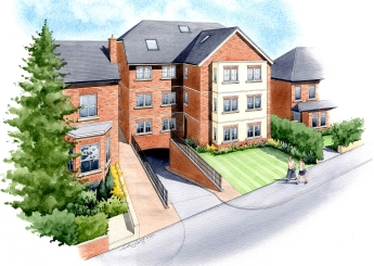 Another set of luxury flats' aerial view. More realistic than an architect's drawing. Another set of luxury flats' aerial view. More realistic than an architect's drawing.