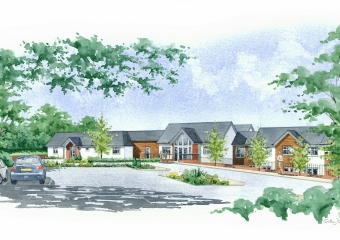 A new block of apartments and the off-road parking area. A new block of apartments and the off-road parking area.