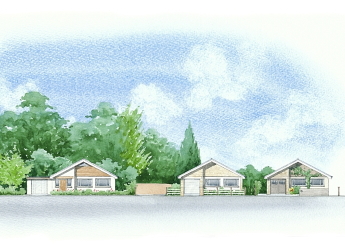 Five bungalows comprise this project.