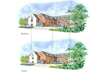 A before and after view of some possible changes. A before and after view of some possible changes..