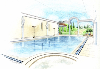 Here we have an illustration of the intended pool area for a large property. Here we have an illustration of the intended pool area for a large property.