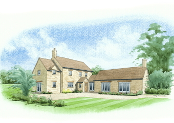 A home with a large extension / barn conversion.