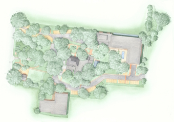 A medium-sized new developement for several properties. Artist impression of a medium-sized developement..