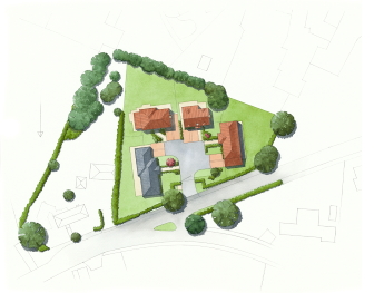 Even the individual garden spaces are marked out. Even the individual garden spaces are marked out.