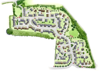 This large housing estate benefited from a detailed siteplan Large residential area siteplan
