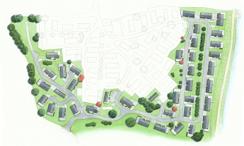 Artist impression of a large new developement. Artist impression of a large new developement..